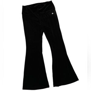 Juicy Couture black velour flare leg pants